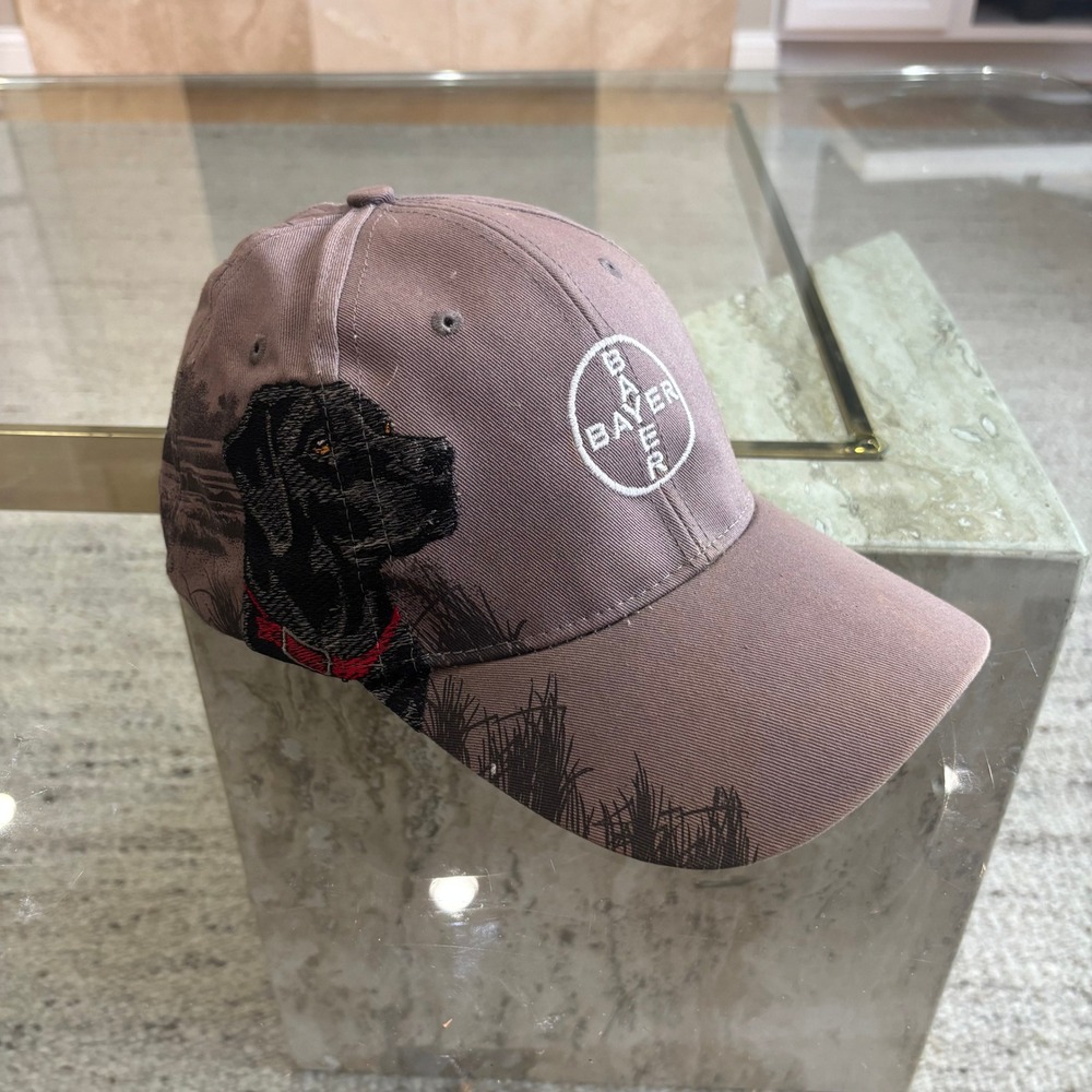 Points North Bayer Hat Unisex OSFM Brown Black Lab Dog Good Hook Loop Strap